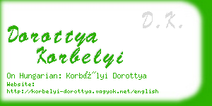 dorottya korbelyi business card